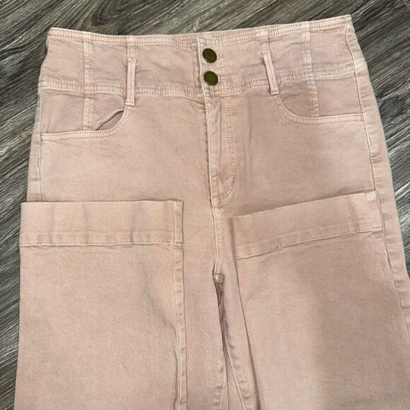 Ann Taylor Size 6 Light Brown Denim Straight Leg Pants - Picture 2 of 5